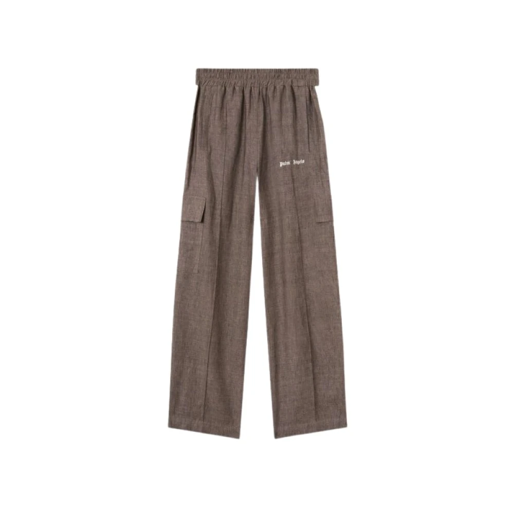 Palm Angels Mannelijk Bruin Broeken Heren, Xl, Wijde Broeken