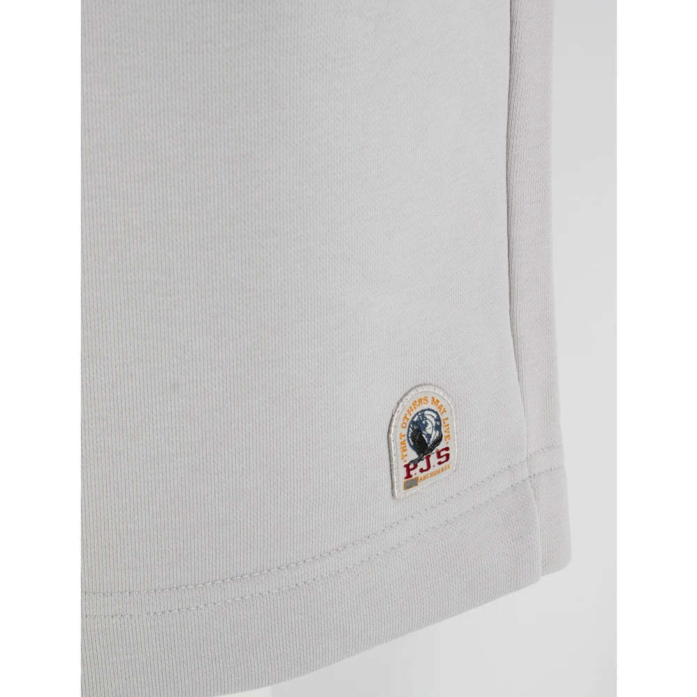 Parajumpers Katoenen Fleece Shorts met Elastische Tailleband Gray Heren