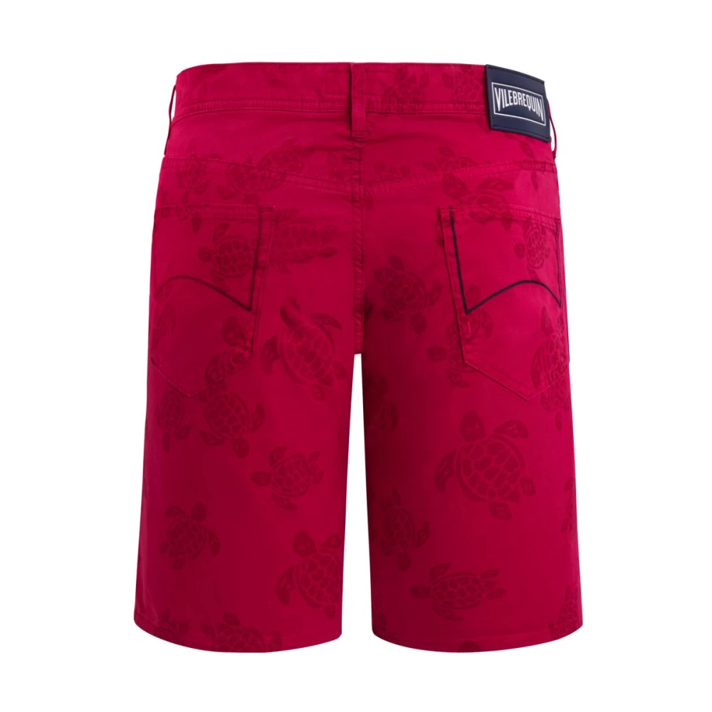 Vilebrequin Schildpadprint Heren Bermuda Shorts Red Heren