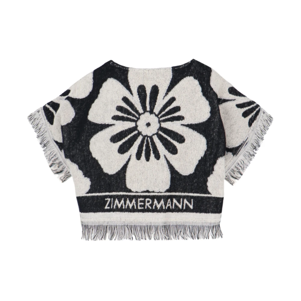 Zimmermann Zwarte Crop Top Black Dames