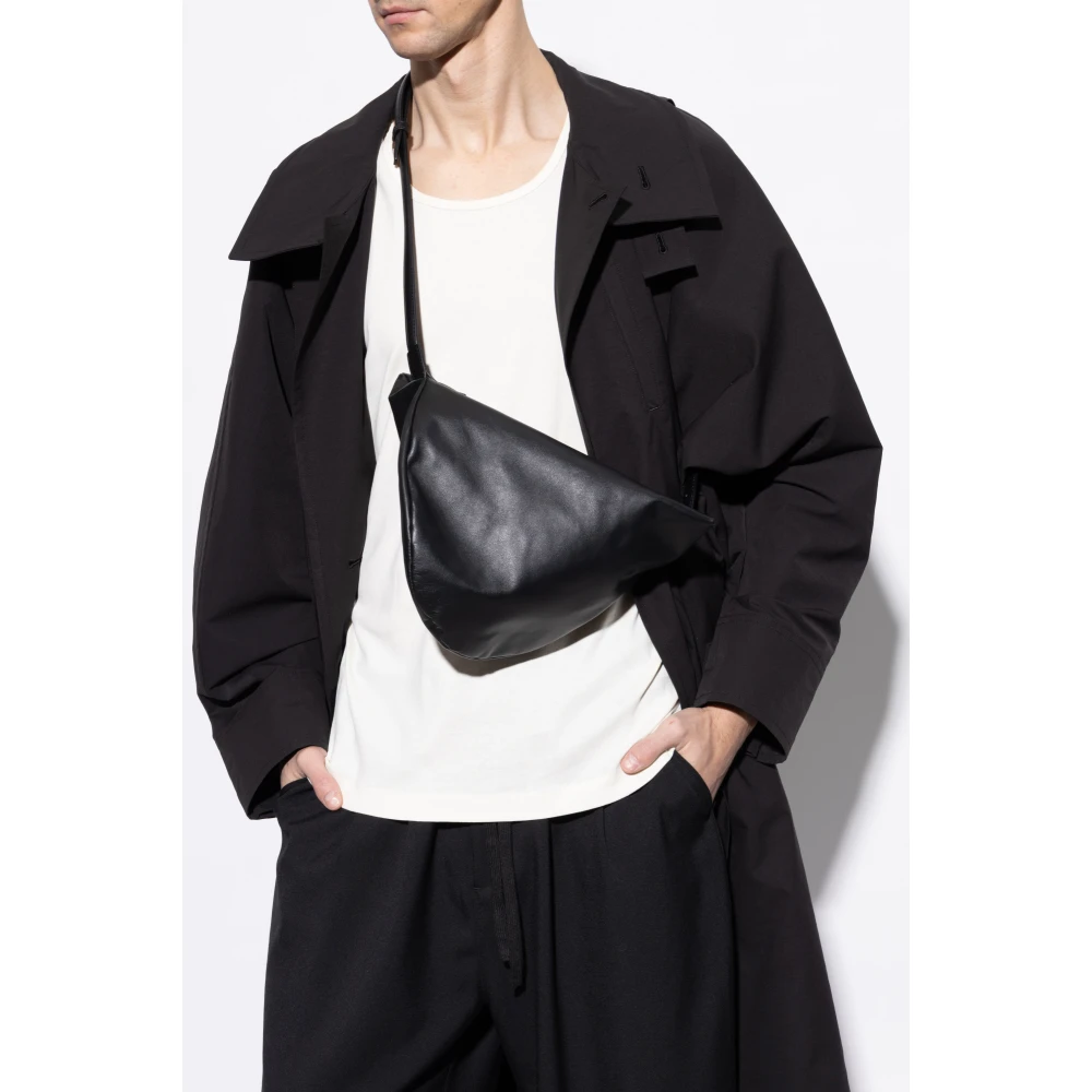 Yohji Yamamoto Leren tas Black Unisex