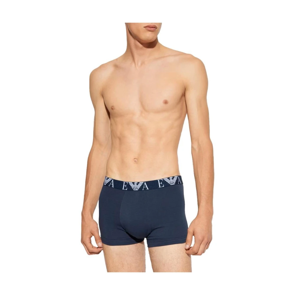 Emporio Armani Katoenen Trunk Ondergoed Blauw Herfst Winter Multicolor Heren