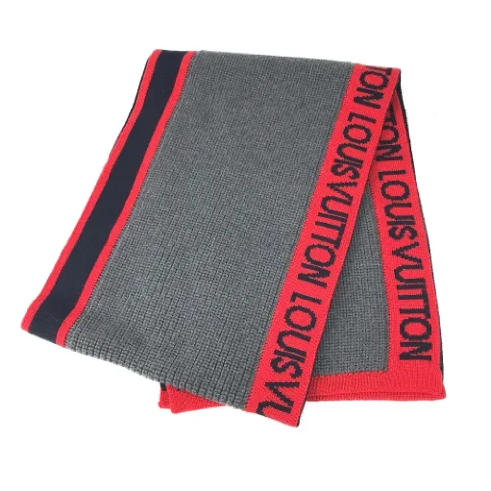 Louis Vuitton Vintage Pre-owned Fabric scarves Gray Heren