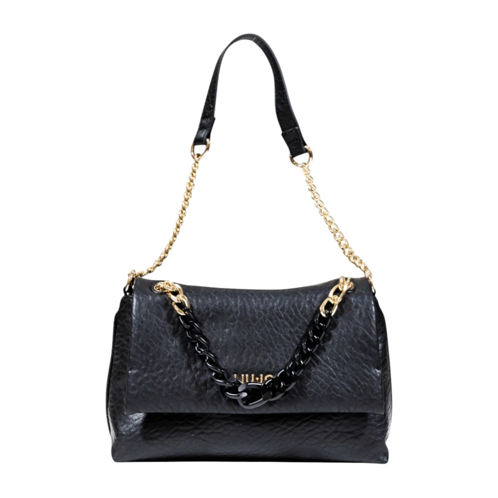 Liu Jo Vrouw Zwart Gehamerd Crossbody Tas