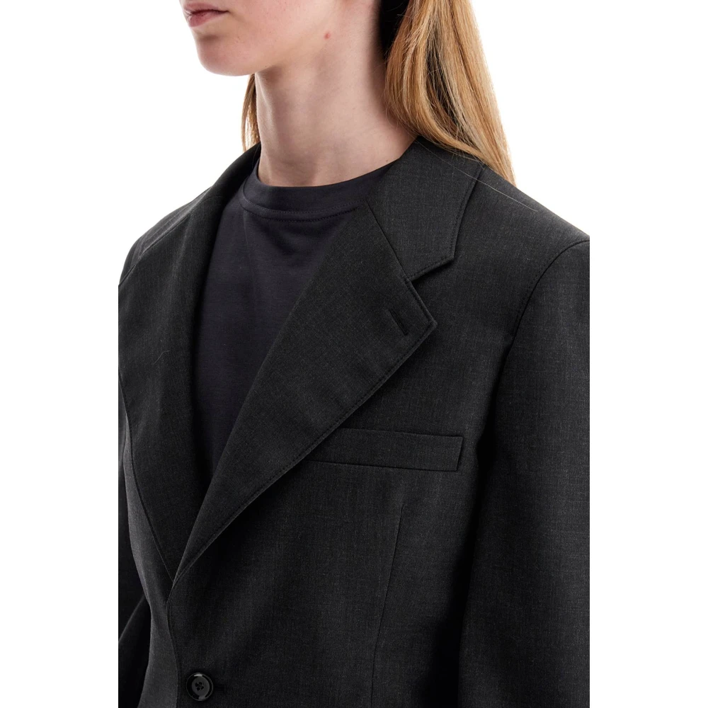 Lemaire Wollen Enkellange Jas Gray Dames