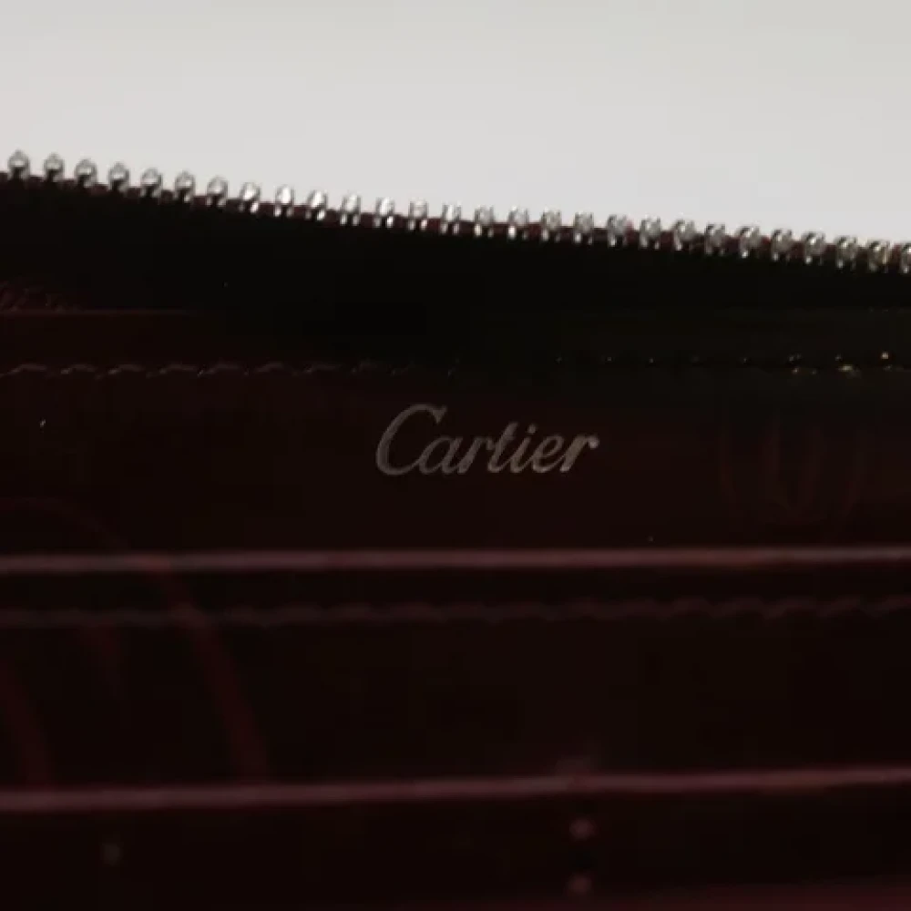 Cartier Vintage Pre-owned Leather wallets Red Dames