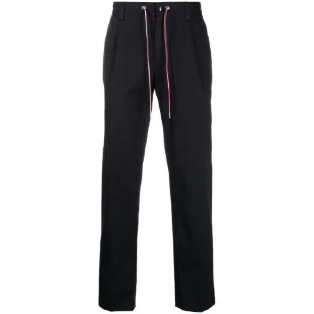 Moncler Marineblauwe Katoenmix Gabardine Broek Blue Heren