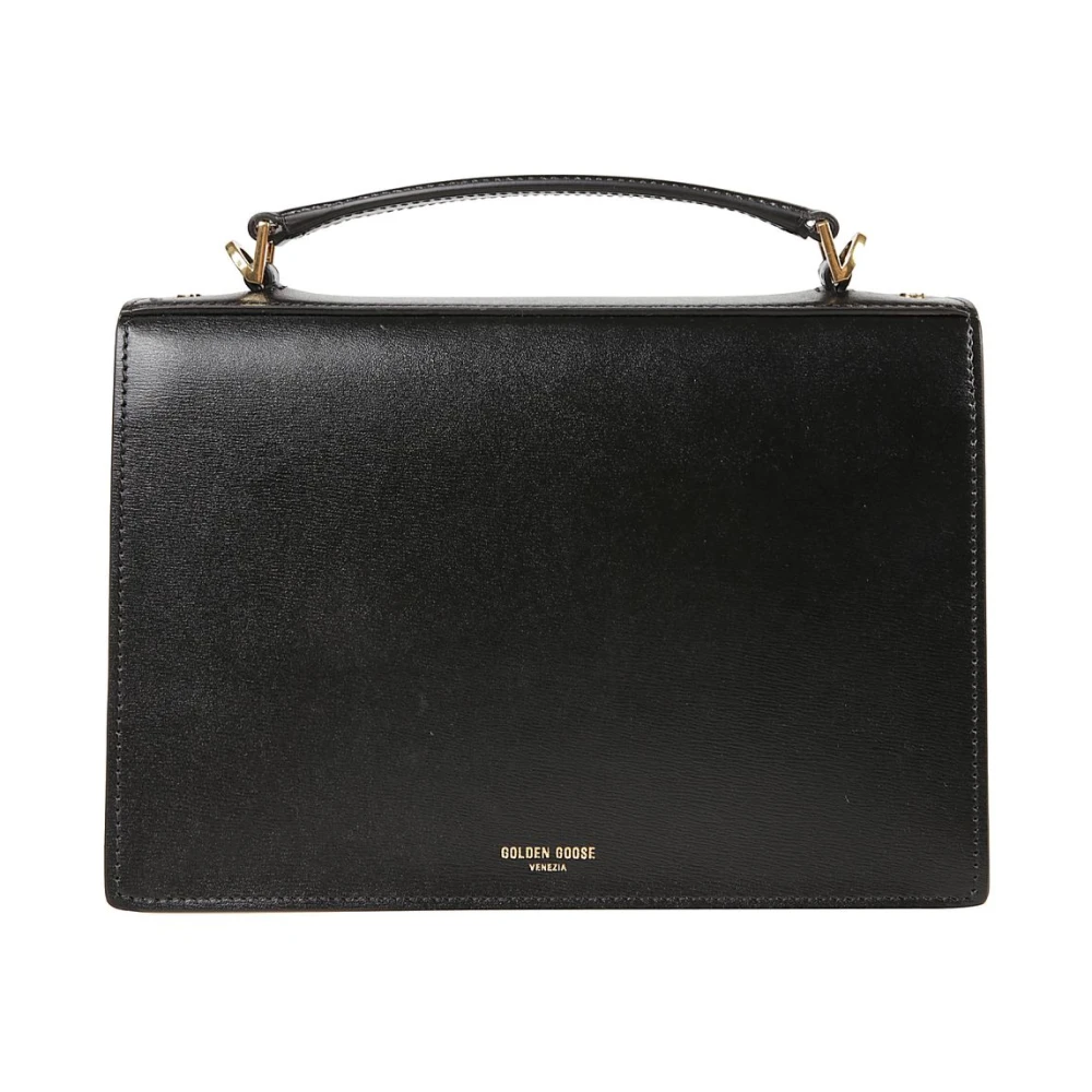 Golden Goose Palmellato leren tas met gouden details Black Dames