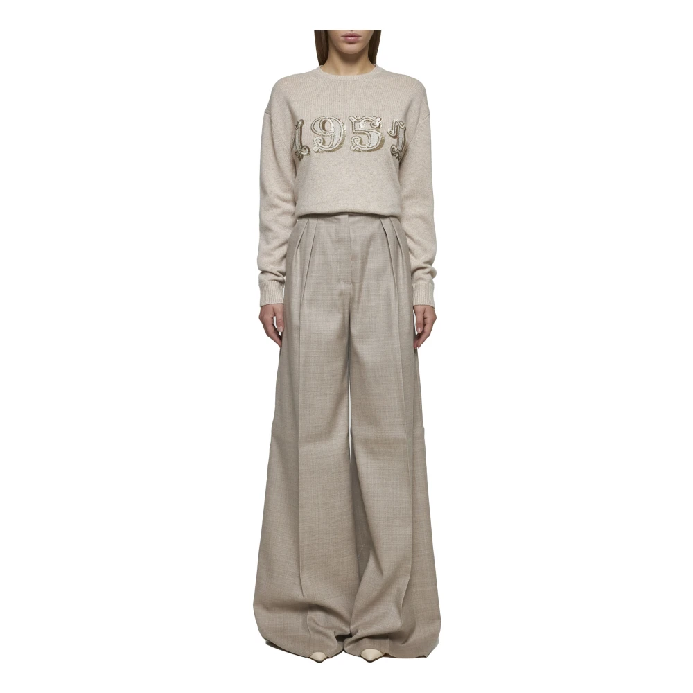 Max Mara 1951 Sequin Beige Sweater Beige Dames