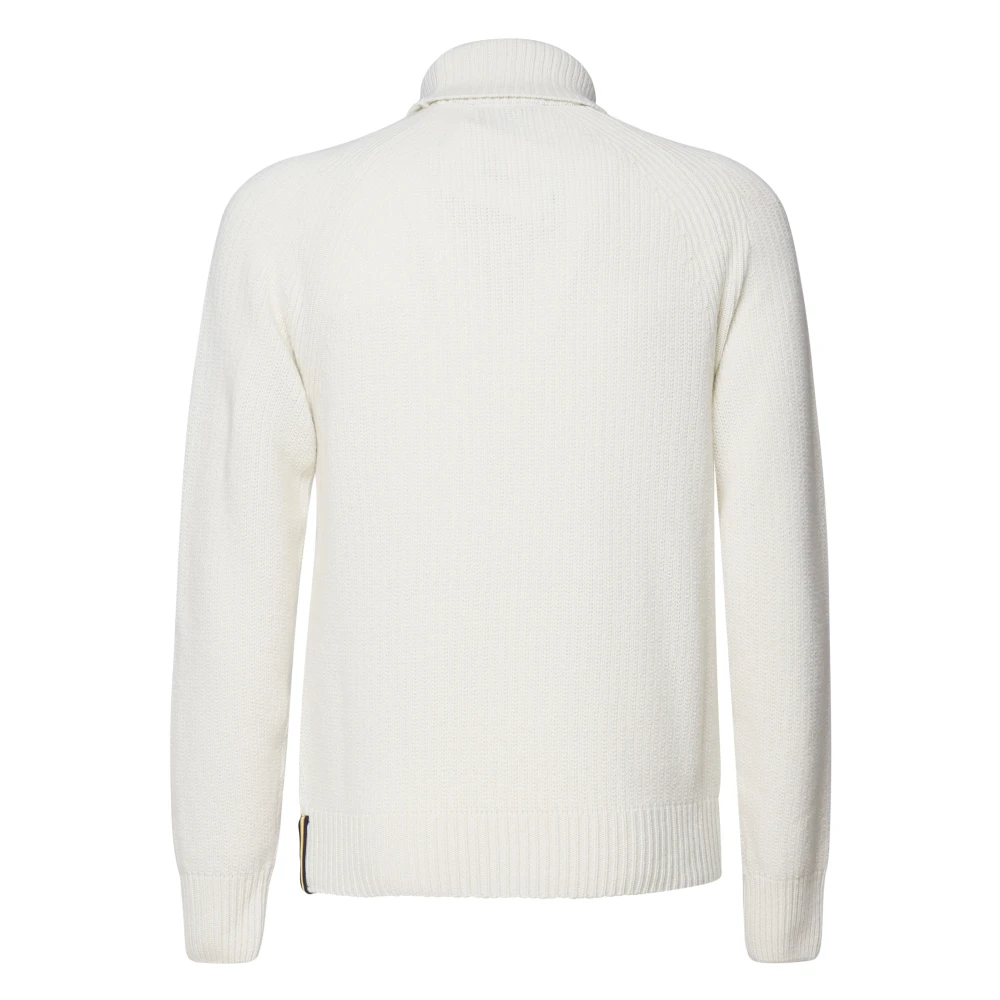 K-way Chunky Wool Turtleneck Sweater in Wit White Heren
