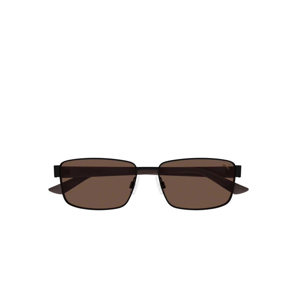 Firkantede solbriller for utendørs bruk med brune linser