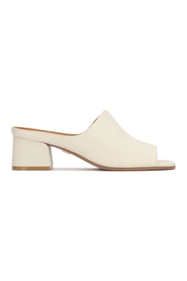 Heeled Leather Mules