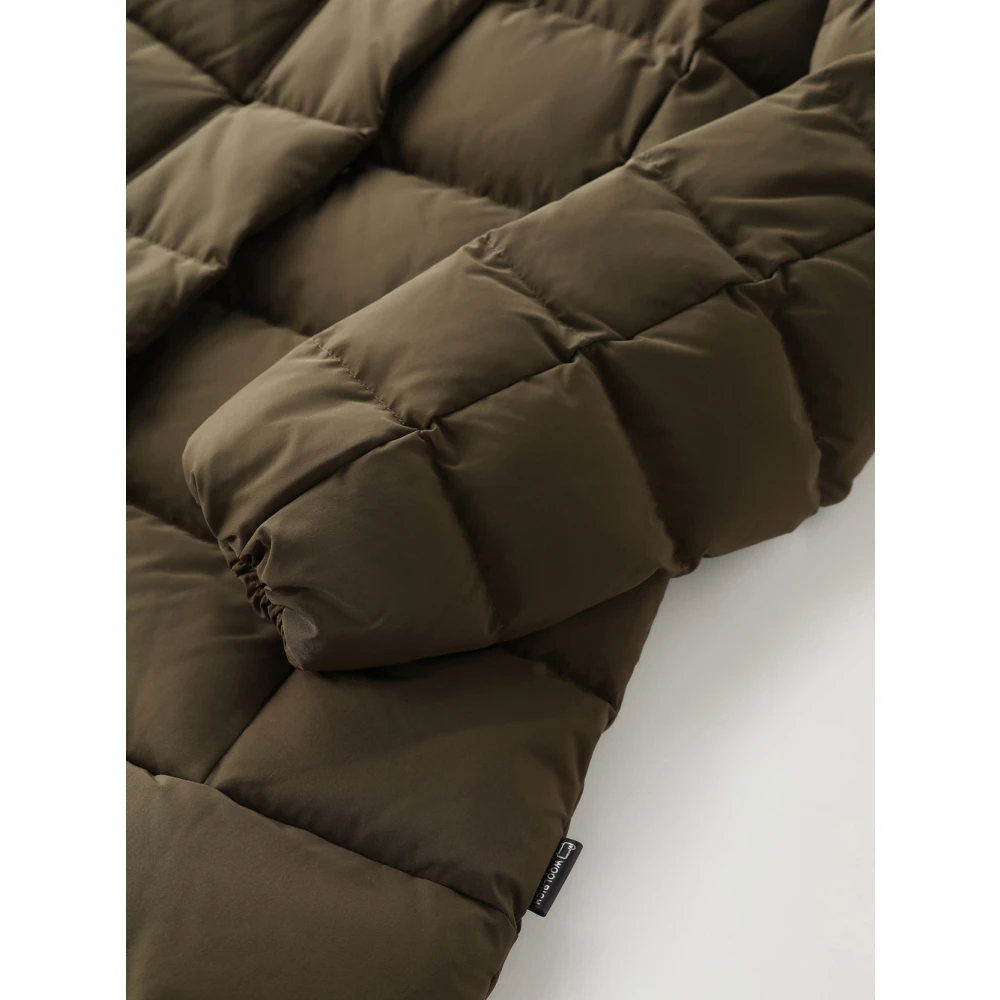 Woolrich Groene Puffy Prescott Parka Jas Green Dames