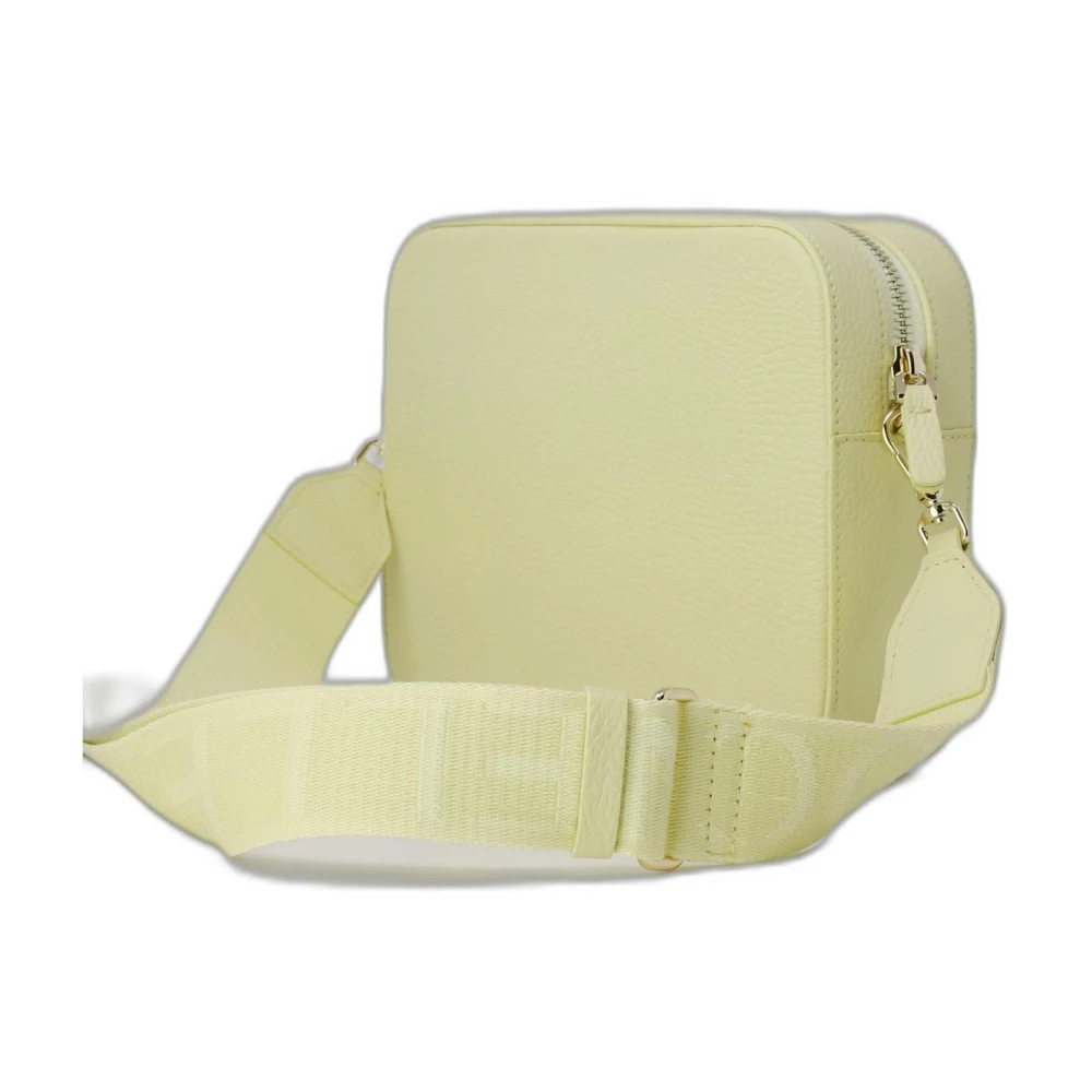 Coccinelle Leren Schoudertas Rits Beige Dames