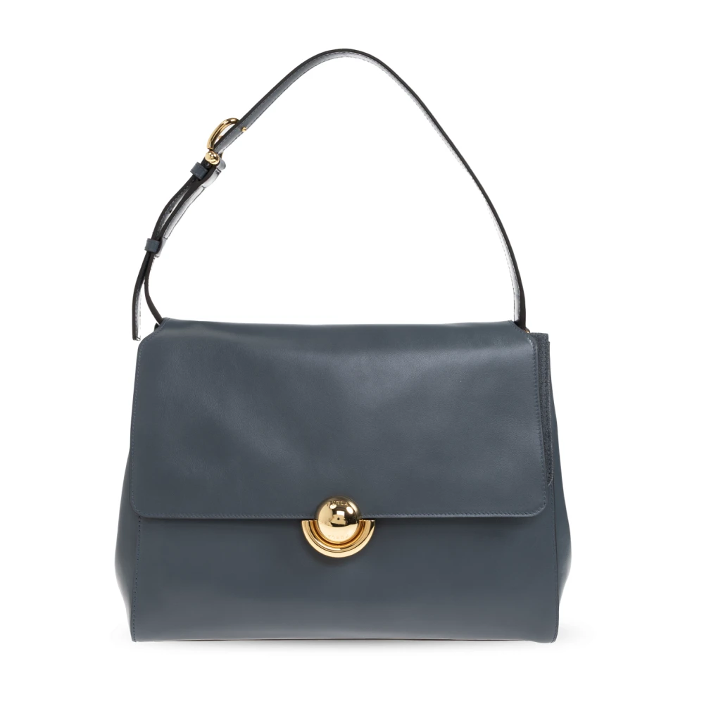 Furla Vrouw Blauw Tassen Dames, One Size, Leer, Domus Medium Schoudertas