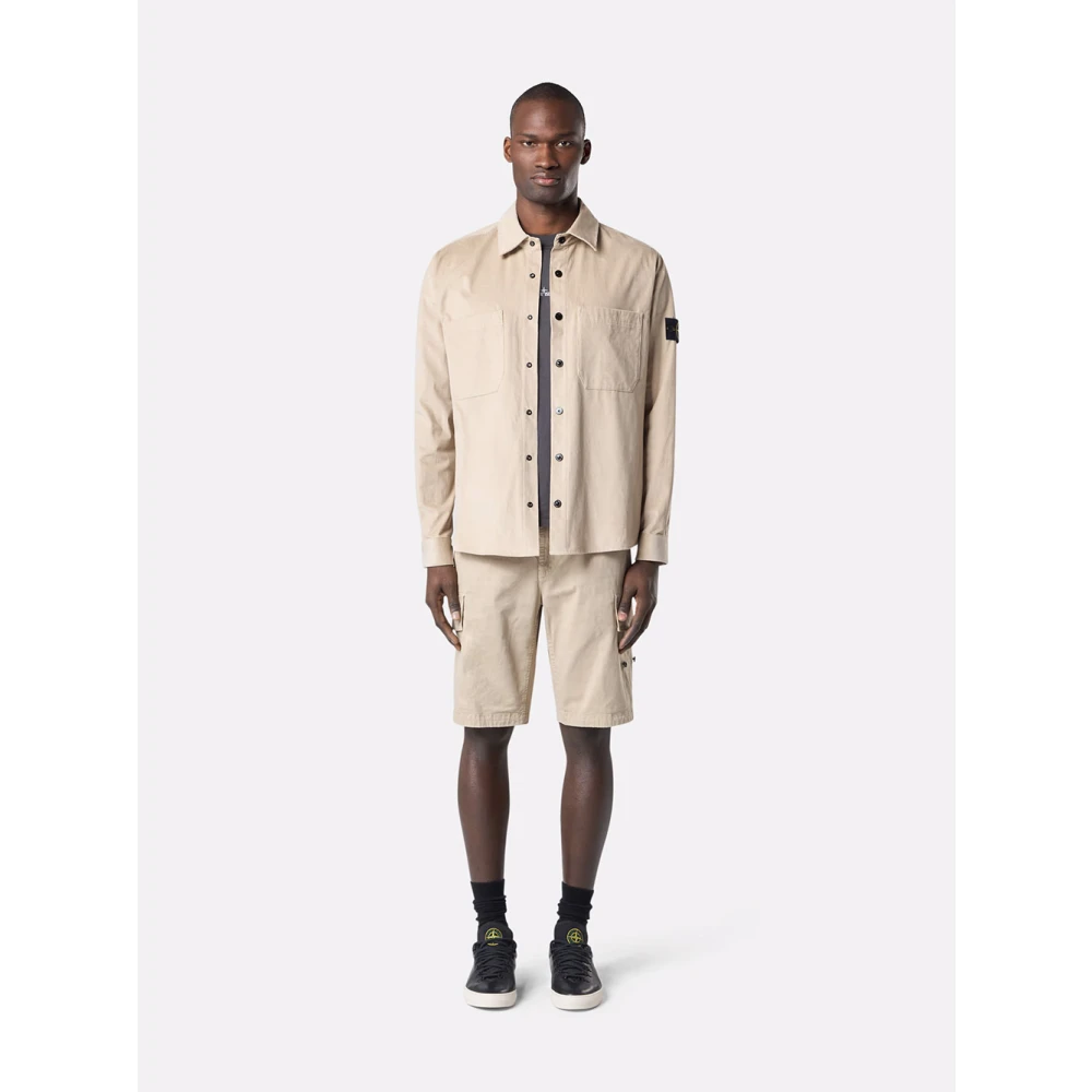 Stone Island Beige Jas met Zakken Beige Heren