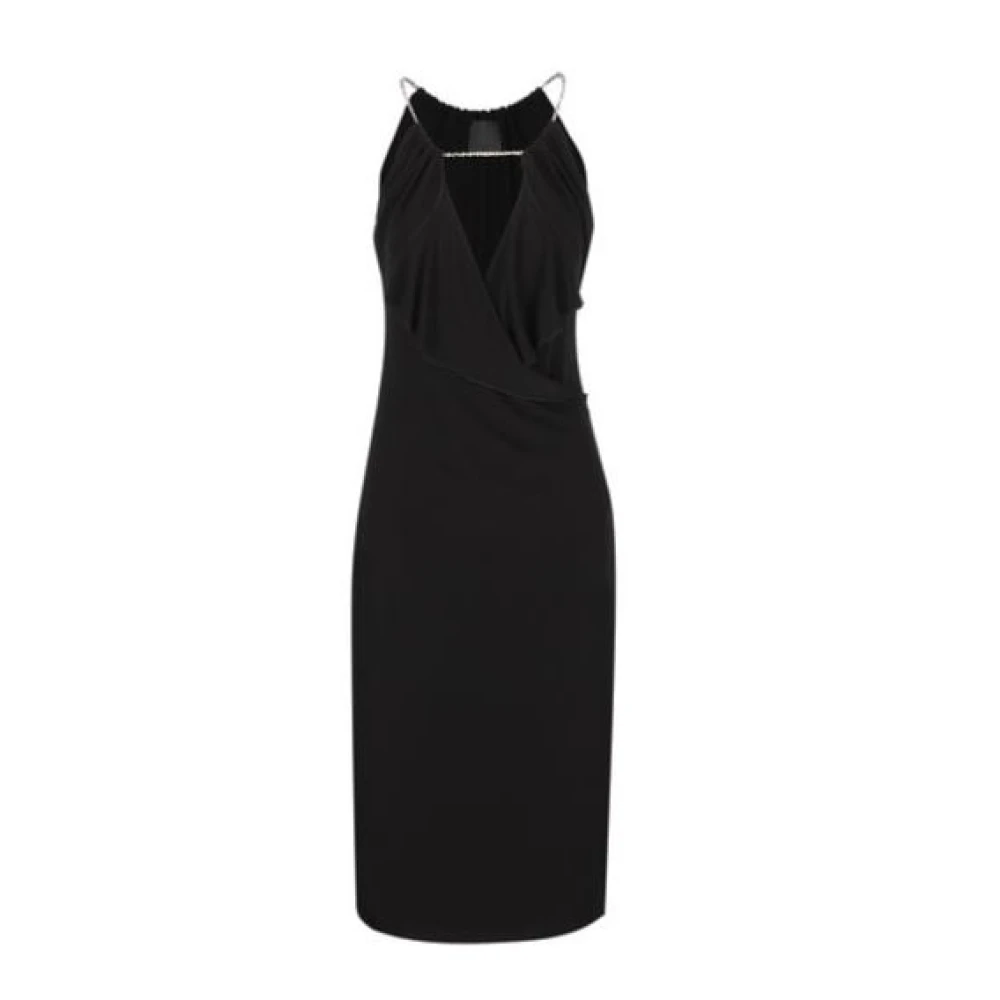 Givenchy Vrouw Zwart Kleedjes Dames, S, Viscose Midi Jurk