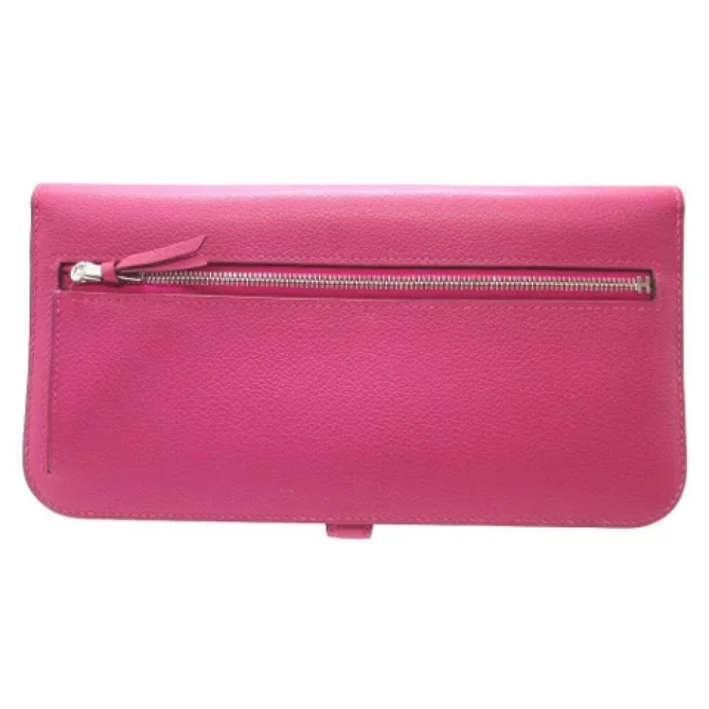 Hermès Vintage Pre-owned Leather wallets Pink Dames