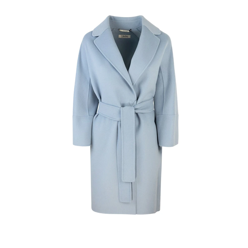 Max Mara Studio Blauwe wollen jas Blue Dames