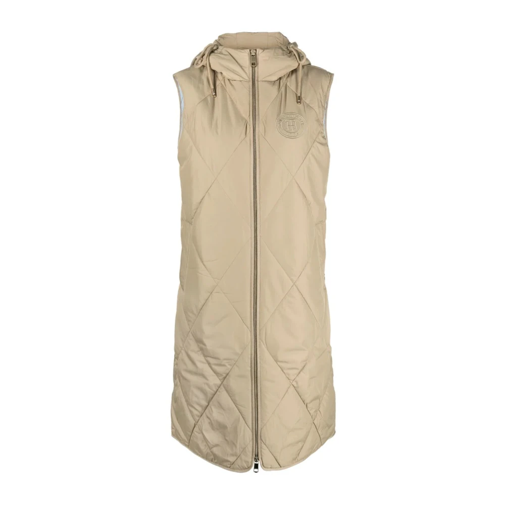Tommy Hilfiger Women's Beige Quilted Vest - Waistcoats - Xs - Jackets