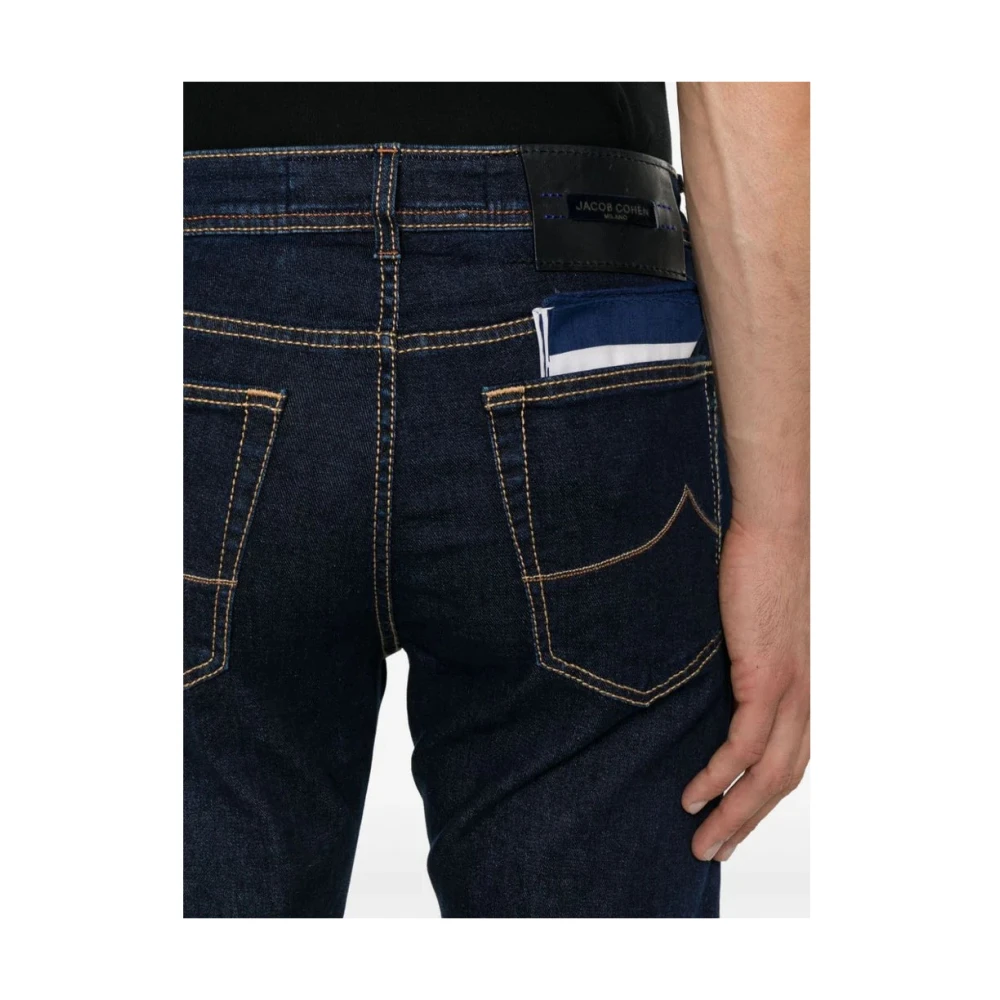 Jacob Cohën Donkerblauwe Slim Fit Denim Jeans Blue Heren