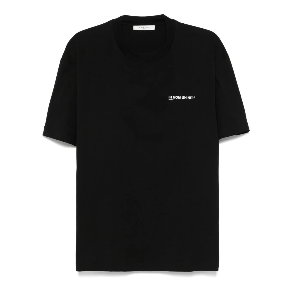 IH NOM UH NIT Luipaard Katoenen T-shirt Zwart Logo Print Black Heren