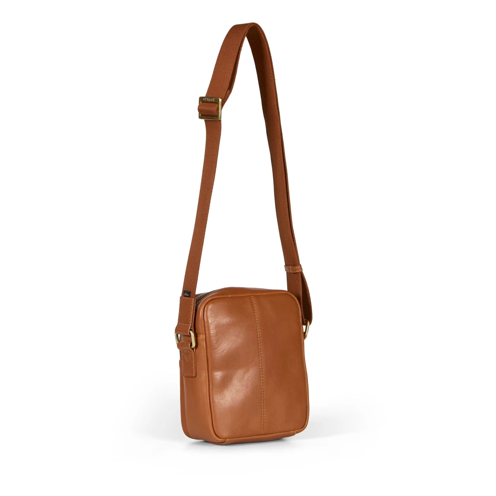 Howard London Tan Leren Crossbody Tas Brown Heren