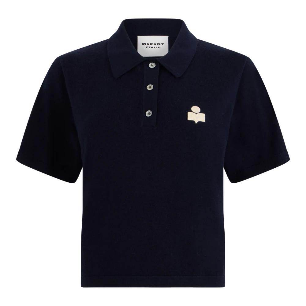 Isabel Marant Women's Blue Polo Shirts, 2XS, Althea Polo Shirt