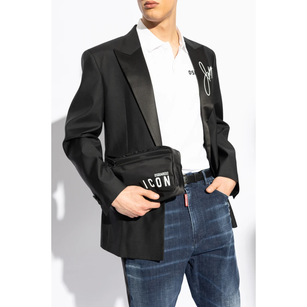 Dsquared2 Cosmeticatas met bedrukt logo Black Heren