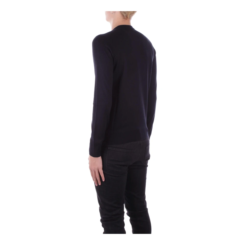 Alpha Studio Blauwe Trui Regular Fit Wol Blue Heren