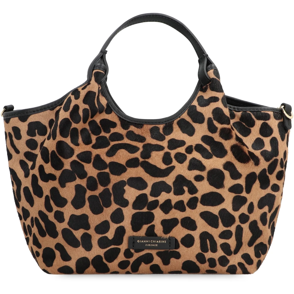 Gianni Chiarini Luipaardprint Leren Handtas Multicolor Dames