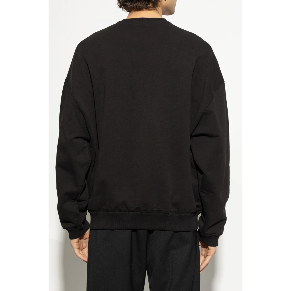 Dolce & Gabbana Sweatshirt met reliëf logo Black Heren