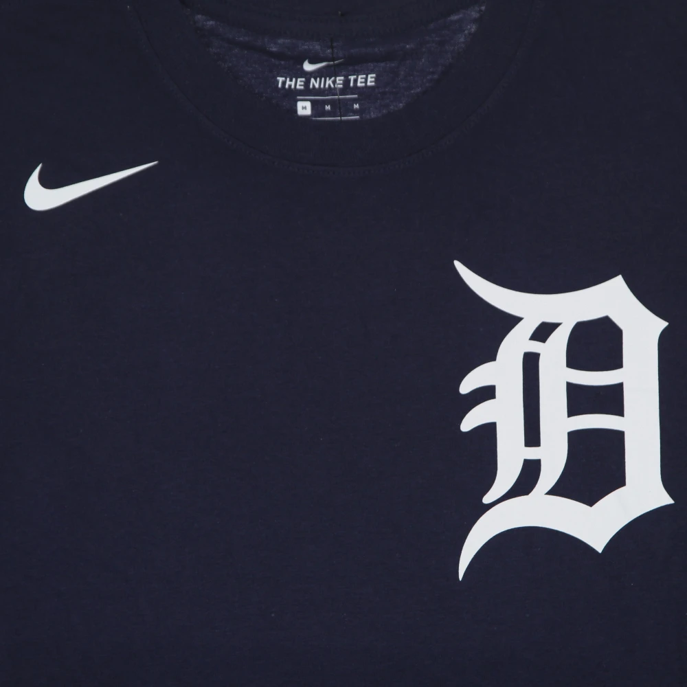 Nike Detroit Tigers Wordmark T-shirt Blue Heren