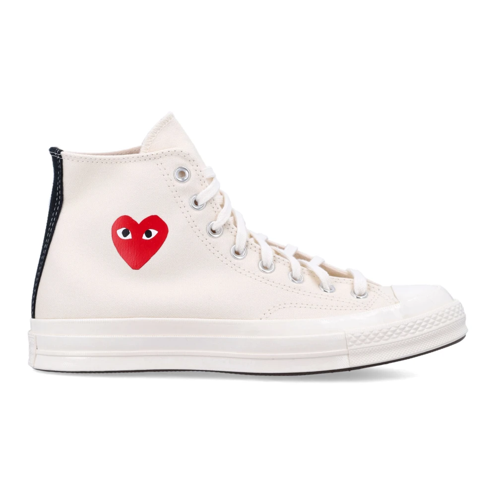 Converse Rode Hart Hoge Top Sneakers Heren Schoenen Wit
