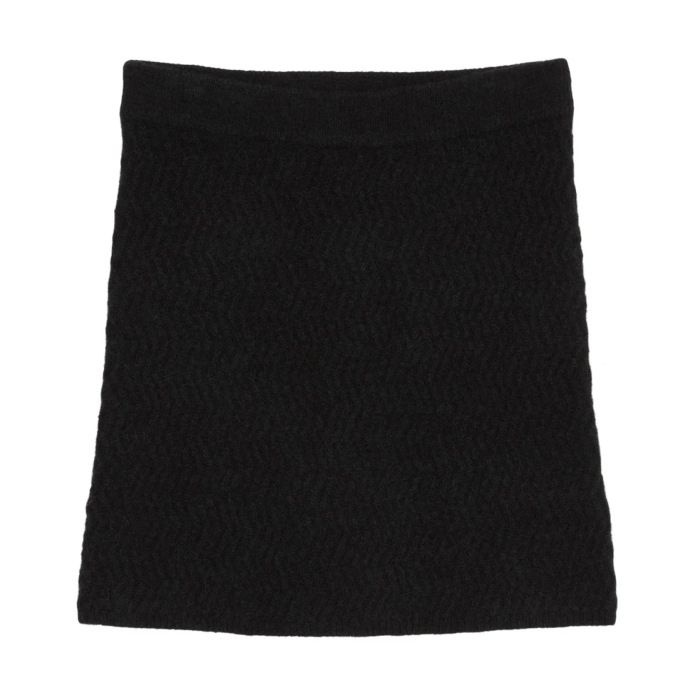 Marc O'Polo Relaxte gebreide minirok Black Dames