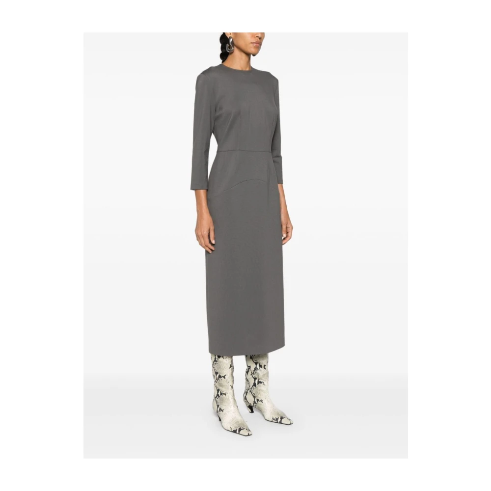 Fabiana Filippi Elegante Zwarte Jurk voor Vrouwen Gray Dames