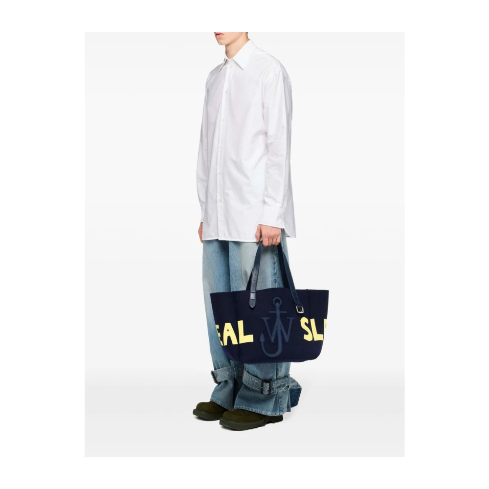 JW Anderson Witte Oxford Overhemd Klassieke Stijl White Heren