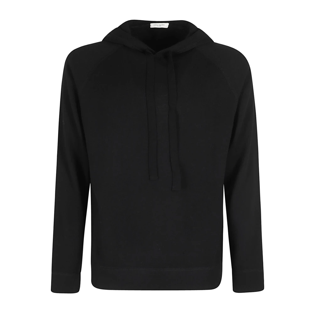 Paolo Pecora Merino Wollen Hoodie Black Heren