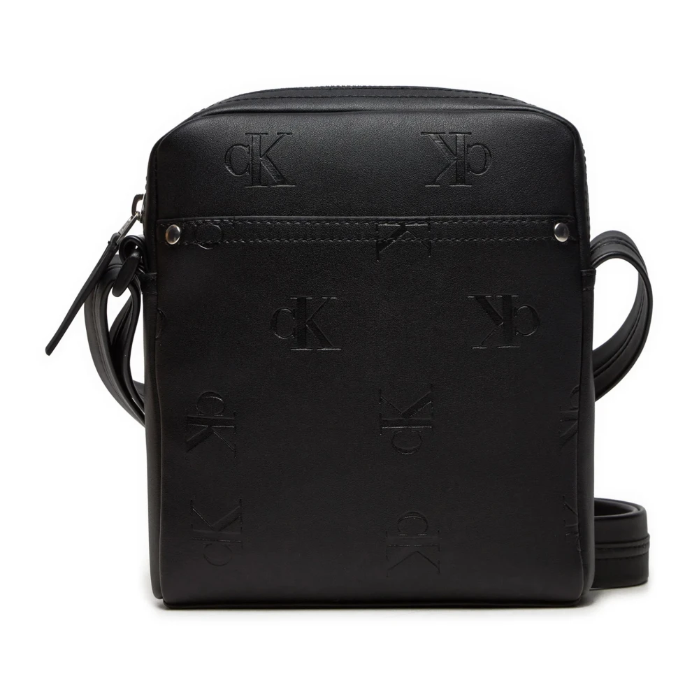 Calvin Klein Monogram Soft Reporter18 AOP Tas Black Heren