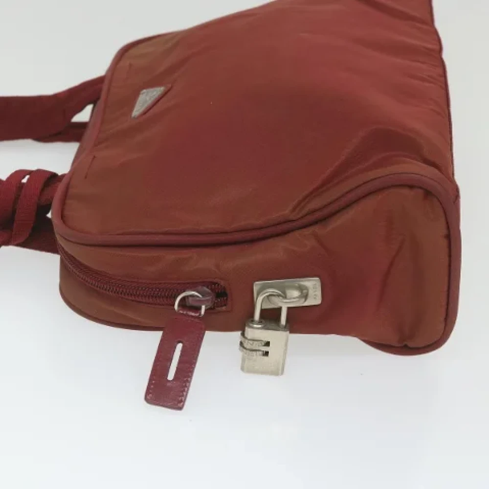 Prada Vintage Pre-owned Nylon handbags Red Dames