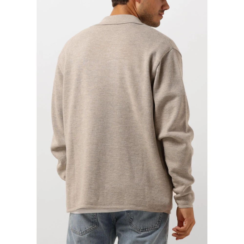 Forét Craft Cardigan Stijlvolle Wollen Vest Beige Heren