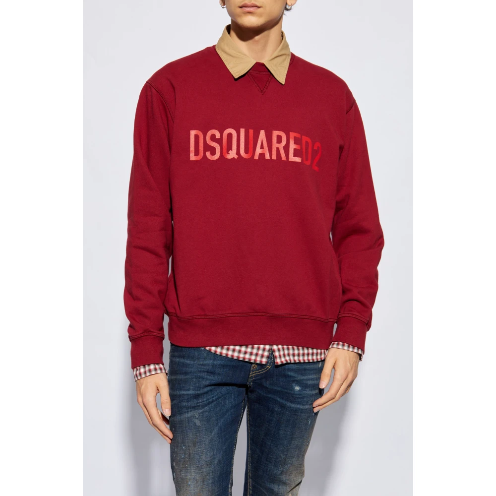 Dsquared2 Sweatshirt met logo Red Heren