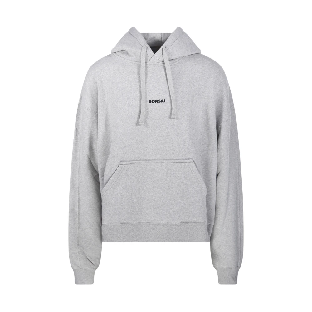 Bonsai Klassieke Box Logo Hoodie Sweatshirt Gray Heren