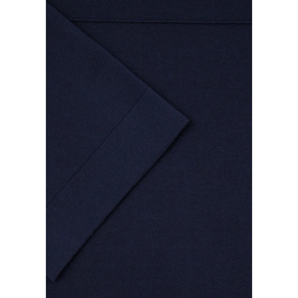 Paolo Pecora Navy Blauwe Korte Mouw Sweater Blue Heren