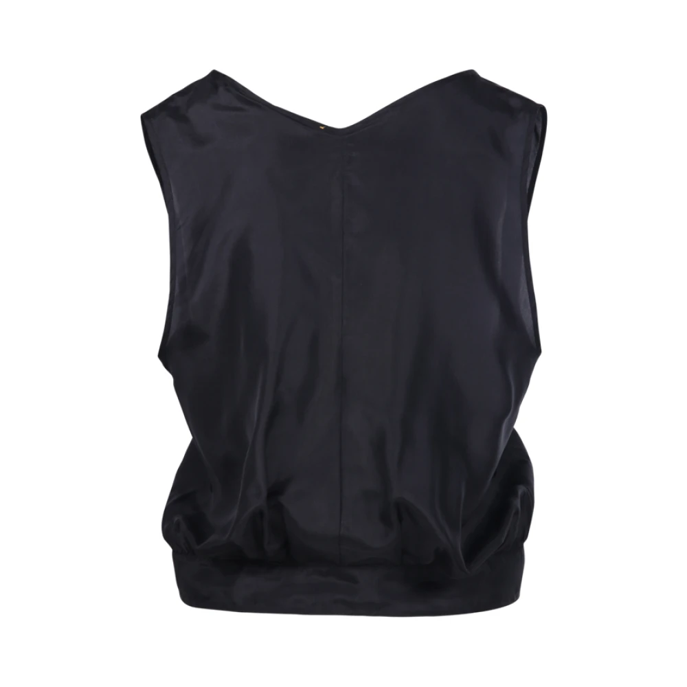 Forte Gekruiste Top in Zwart Black Dames