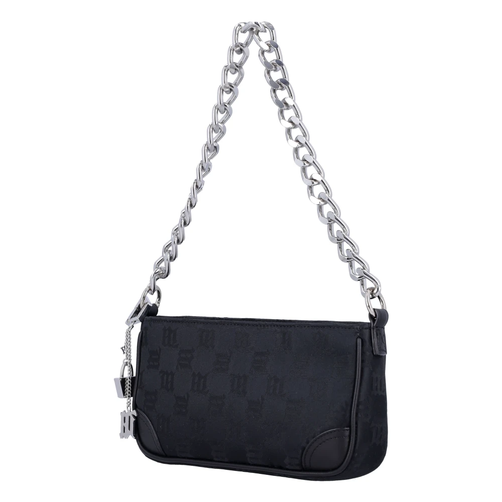 Misbhv Zwarte Monogram Ketting Babe Schoudertas Black Dames