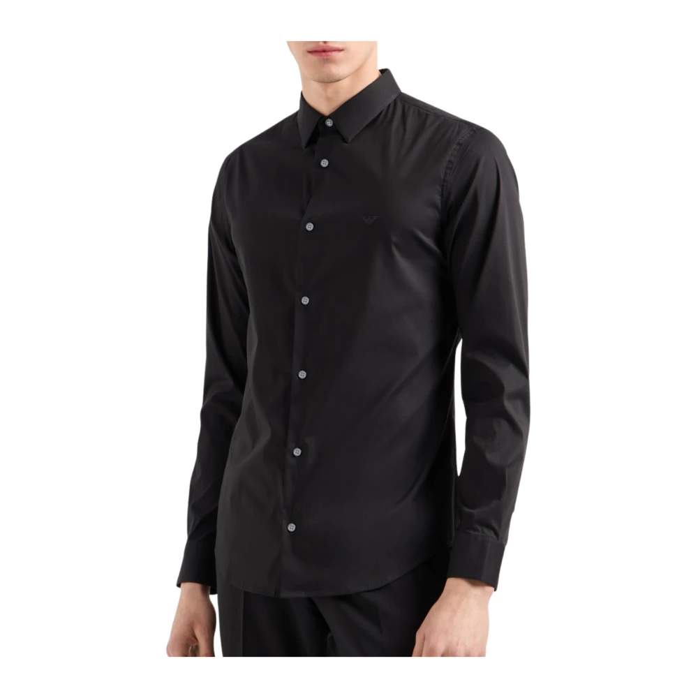 Armani Exchange Hombre Negro - Camisa De Mezcla De Nailon Elástico - Shirts - M
