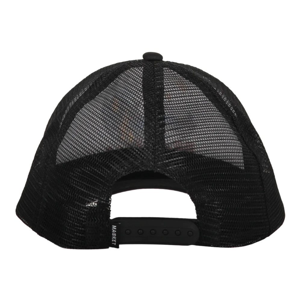 Market Baseballpet met reliëflogo Black Heren