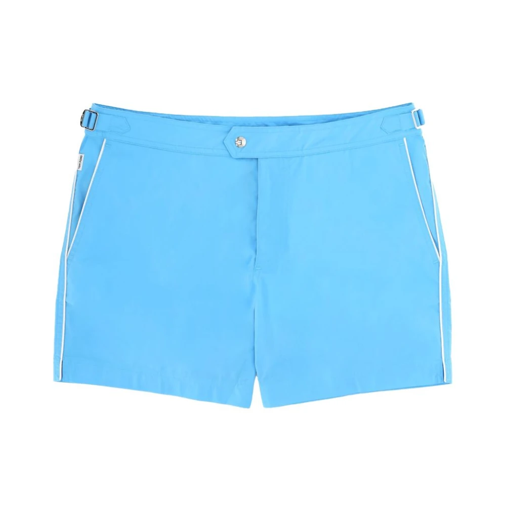 Tom Ford Men's Blue Beachwear, 2XL, Nylon Contrast Swim Short