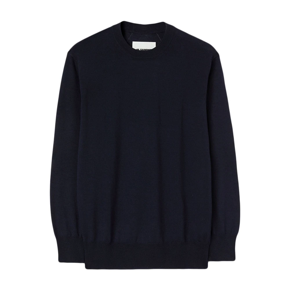 Jil Sander Fijne Marino Trui Black Dames